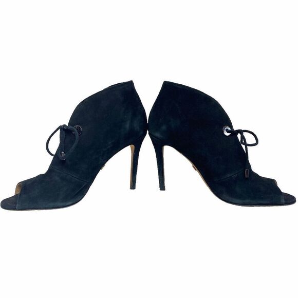 Badgley Mischka Nonna Black Suede Ankle Bootie Size 6.5 - Picture 5 of 9